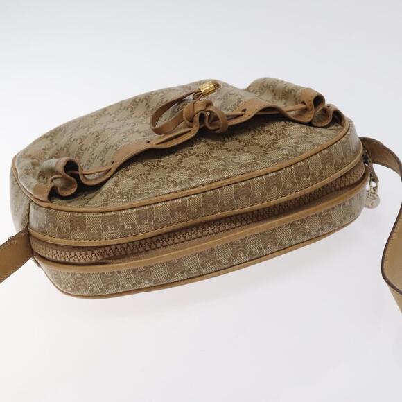 CELINE Macadam Canvas Shoulder Bag Pvc Beige Gold - Picture 6 of 13